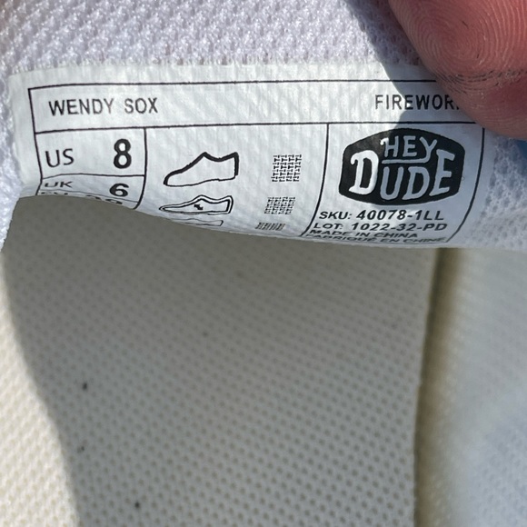 NWT Hey Dudes Wendy Fireworks - sz 7, 8, 9, 10 - Picture 5 of 7